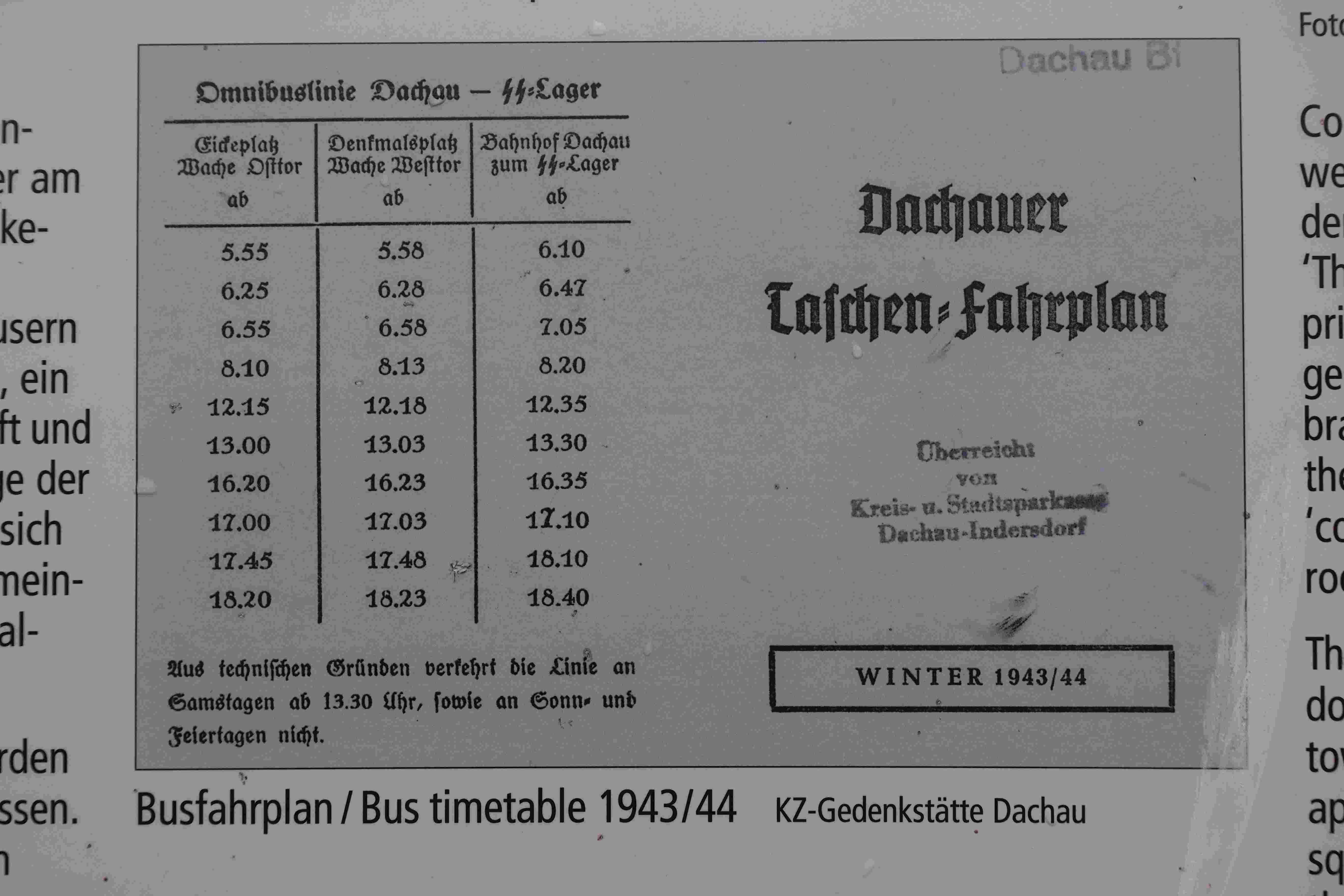 Dachau 2026 Fahrplan